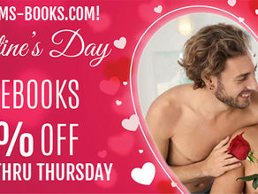 Gay romance book sale for Valentine's Day