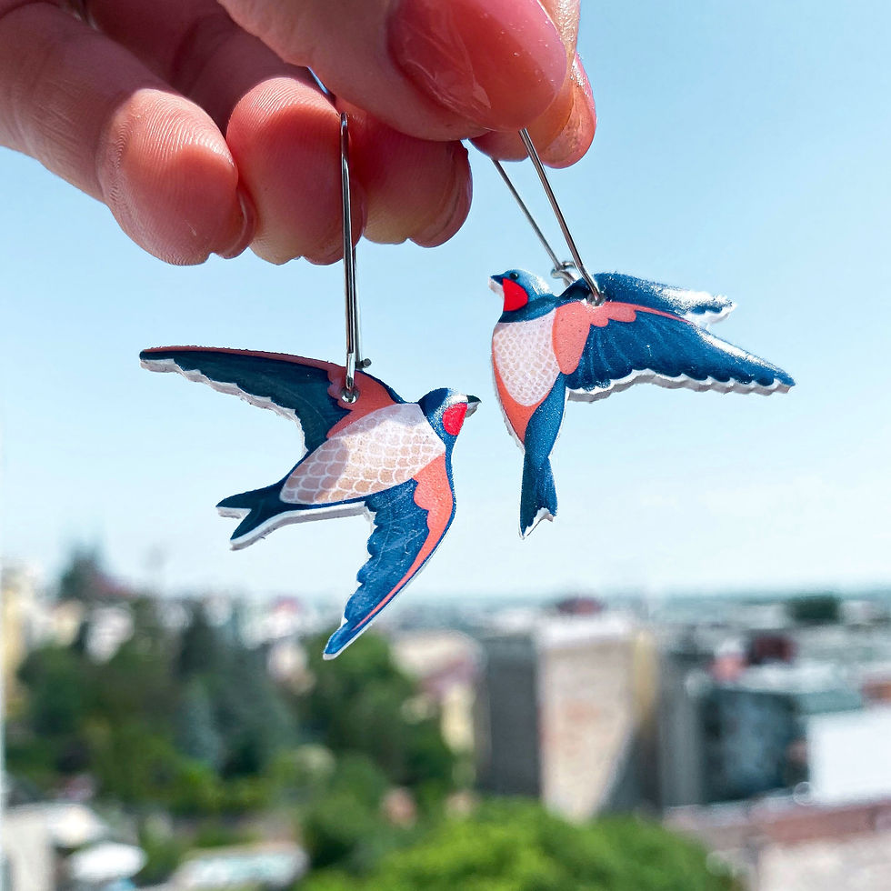 VLAŠTOVKY - visací naušnice