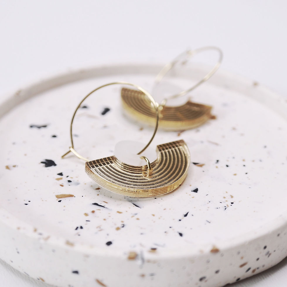 Thumbnail: ROLO in gold - hanging earrings