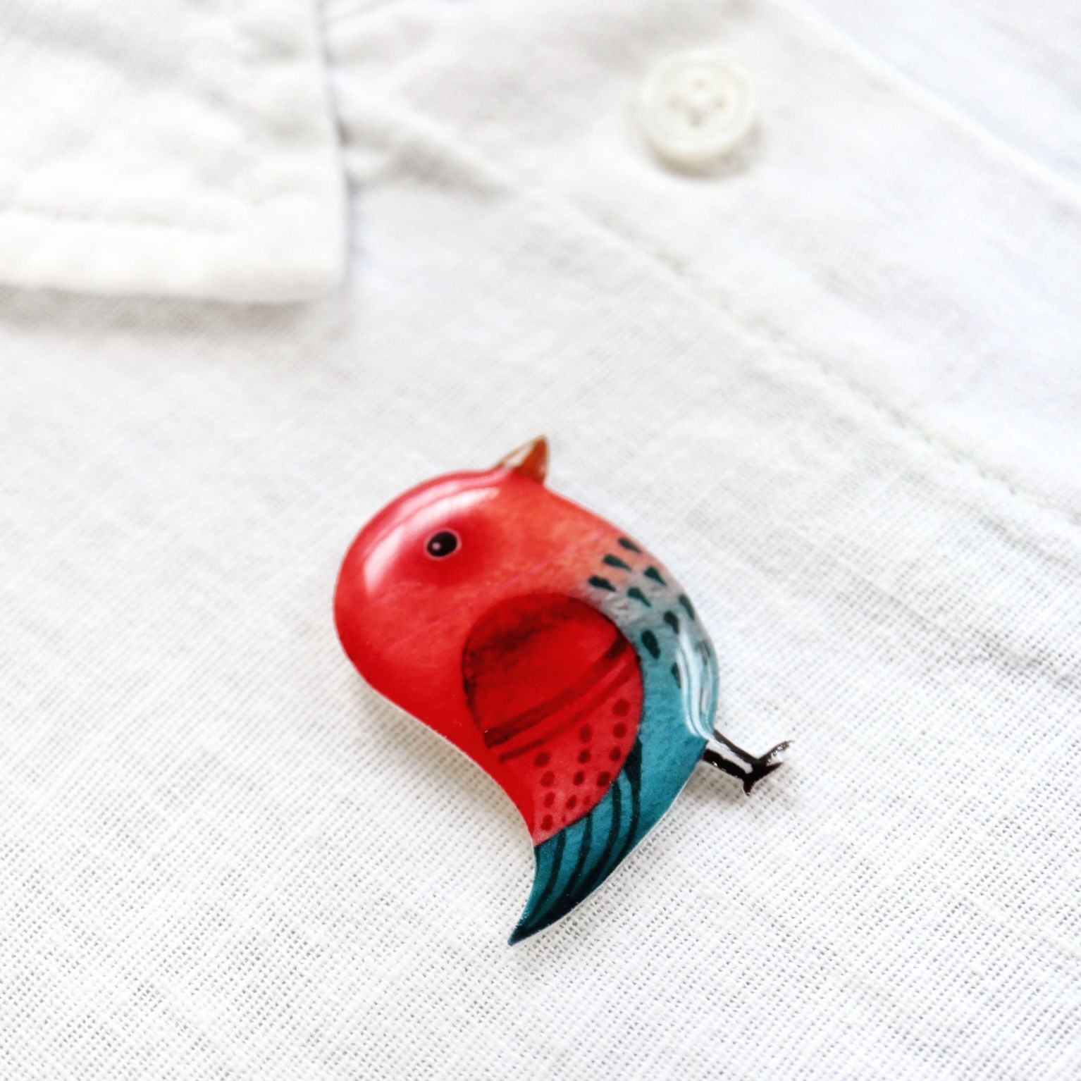 RED BIRD - Pin/Brooch