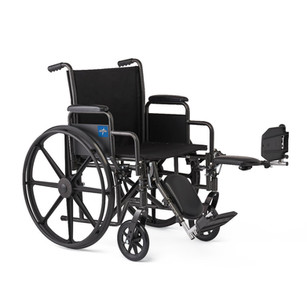Folding Wheelchair with elevating leg rest