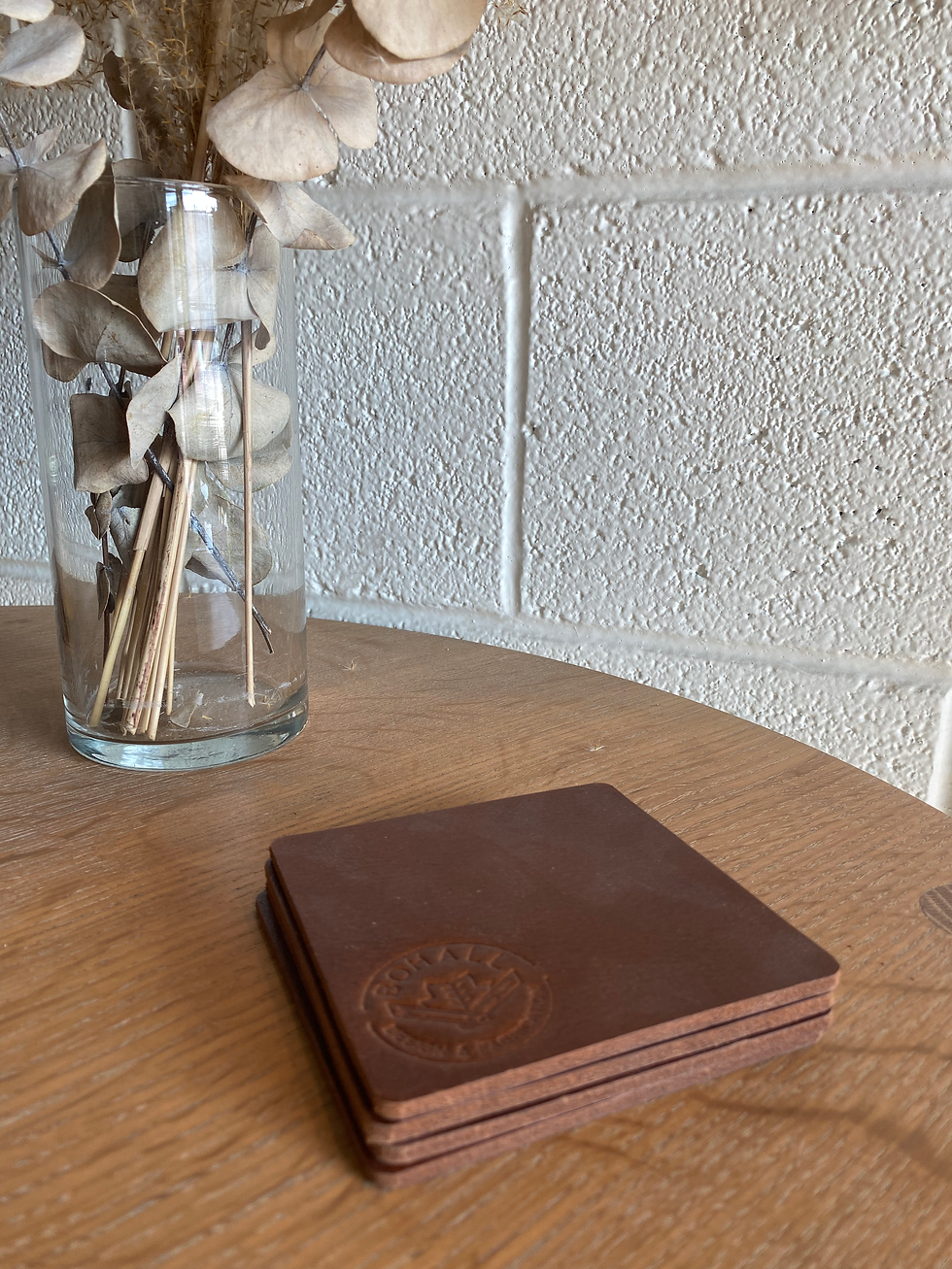 Thumbnail: Leather Coasters Set