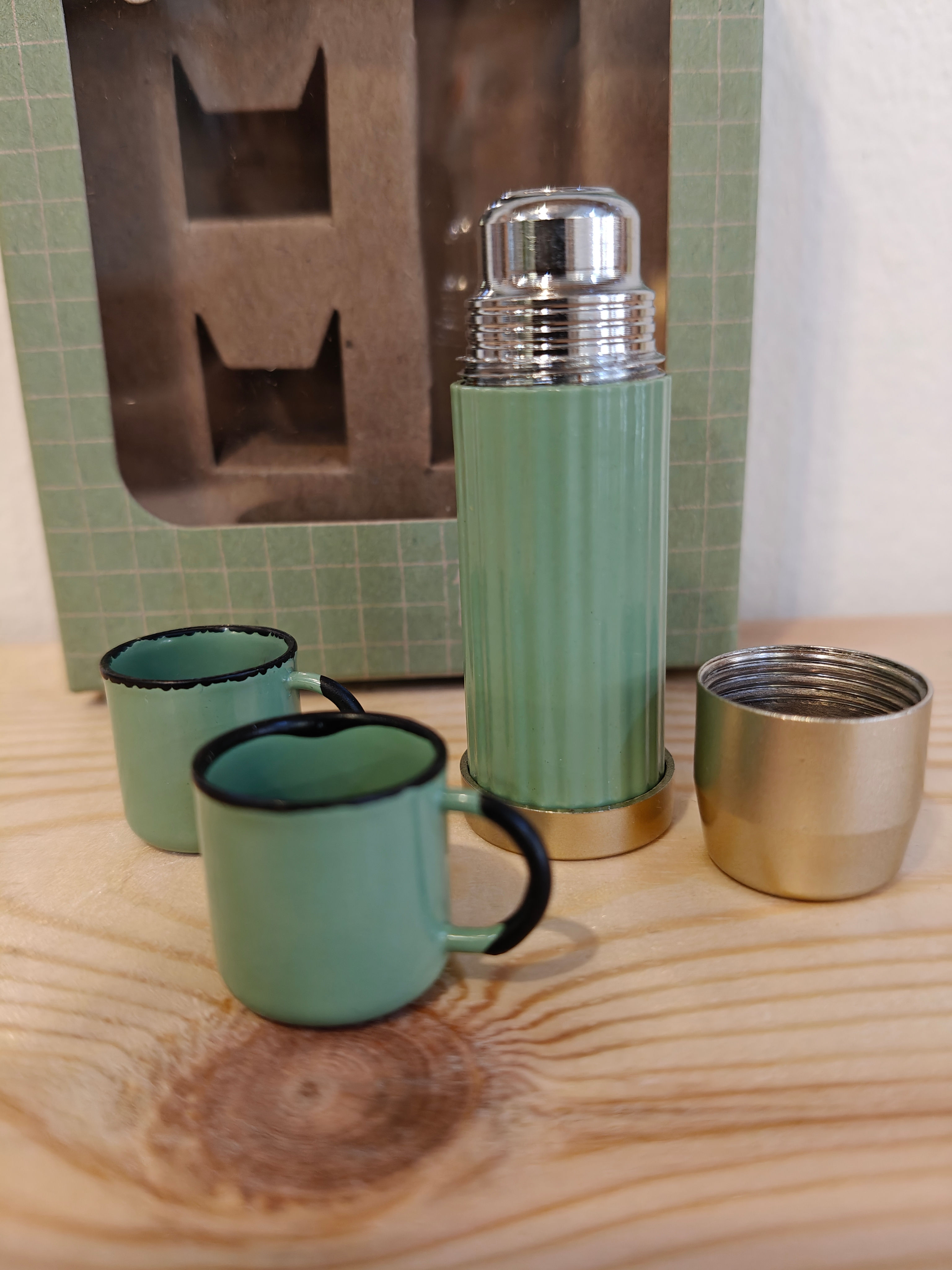 Maileg Thermos and cups, Mouse - Mint