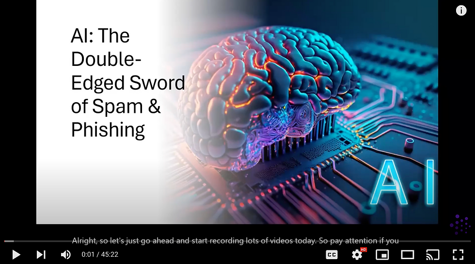 image hero from AI & Spam YouTube video