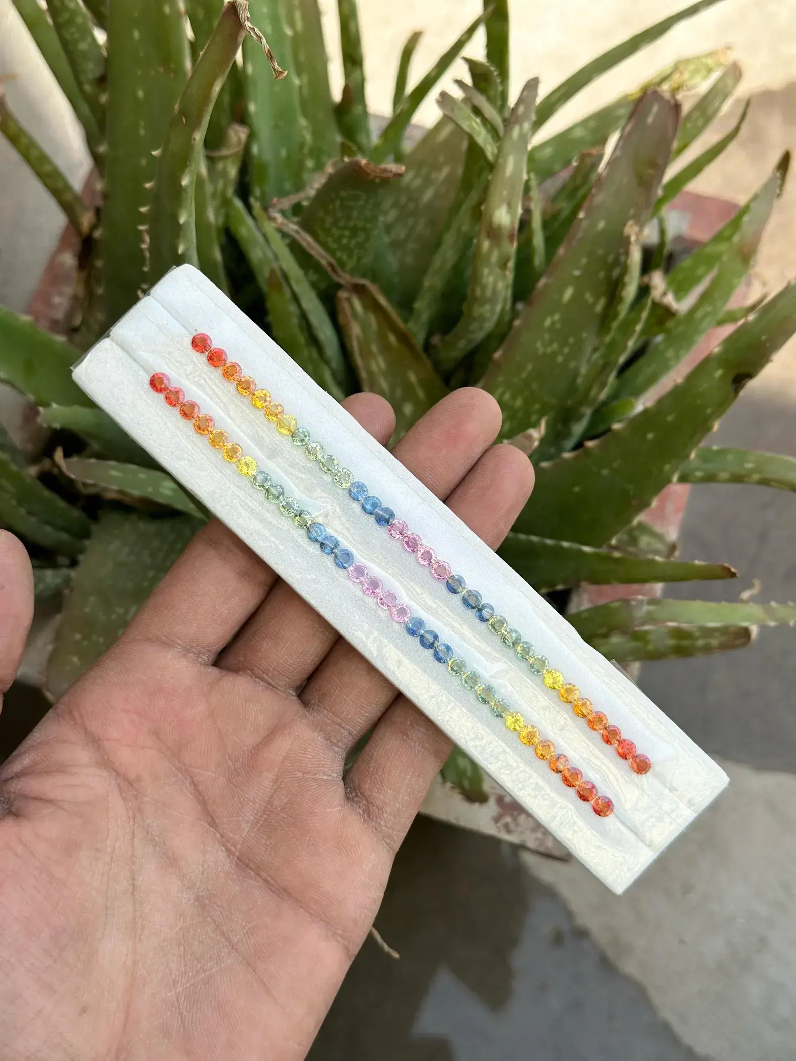 3mm Round Rainbow Sapphire Gemstone, Natural Multi-Color Sapphire, Loose Gemston