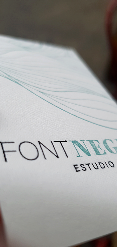 FontNegra / Tarjeta presentación - Letterpress / 2019