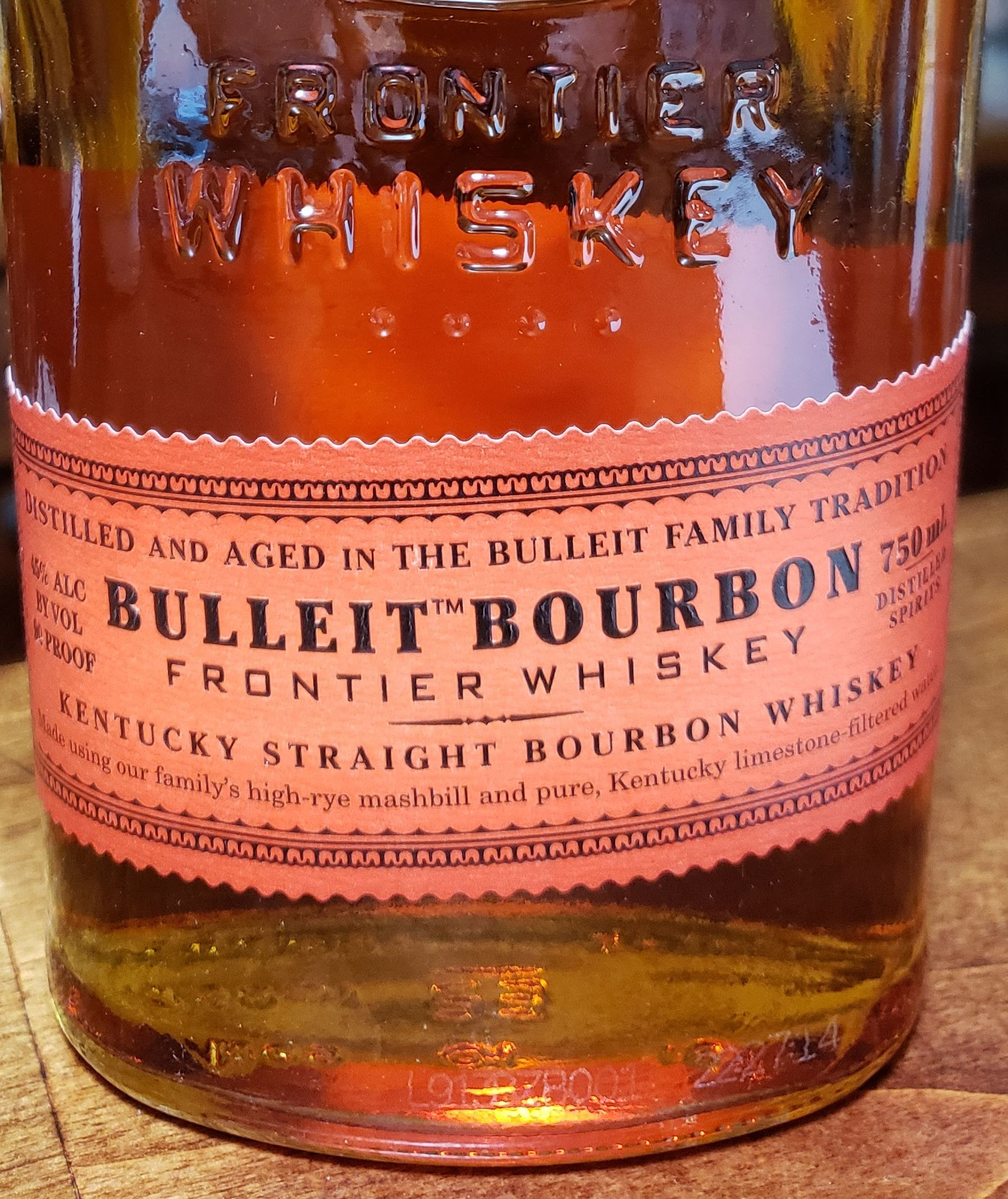 Bulleit Bourbon Frontier Whiskey 750ml