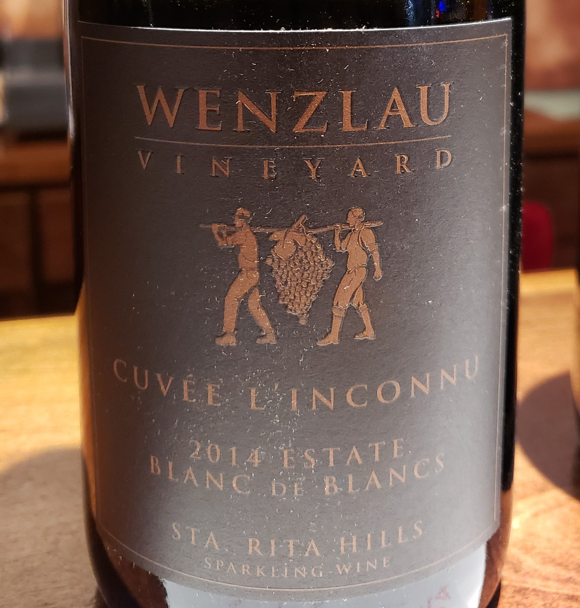 Wenzlau Blanc de Blancs Cuvee L’Inconnu, Sta Rita Hills 2014