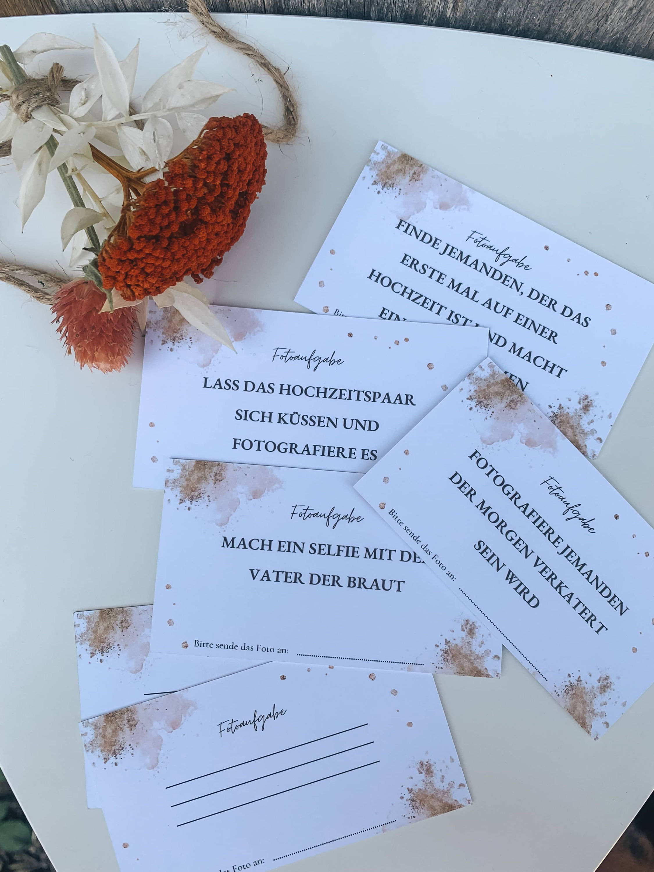 Fotoaufgaben Hochzeit