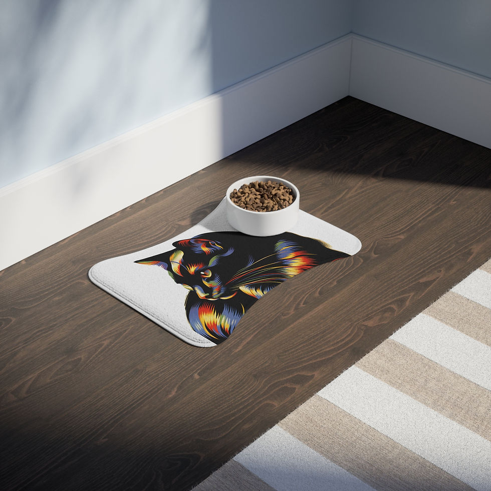 Thumbnail: Midnight Muse- Cat Feeding Mat