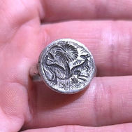 Hogarth Erichsen coin australian Coat of arms Intaglio Ring silver