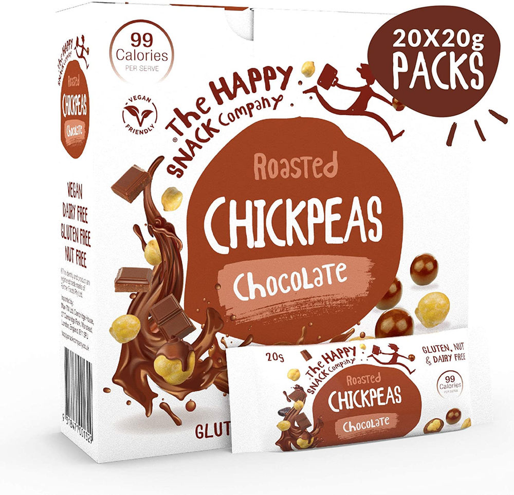 The Happy Snack Company Roasted Chickpeas Chocolate (Nut Free)