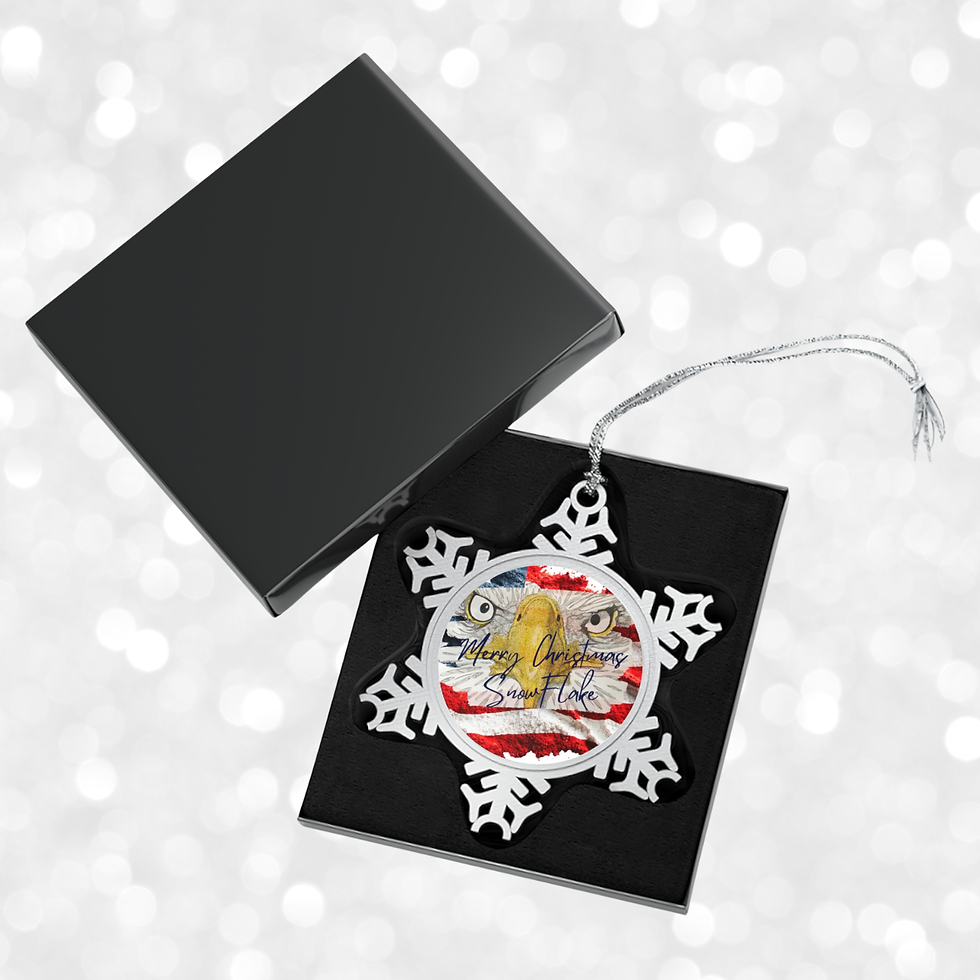 Thumbnail: Pewter "Merry Christmas Snowflake" Christmas Ornament