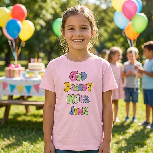 Thumbnail: "God Doesn't Make Junk" Girl's T-Shirt