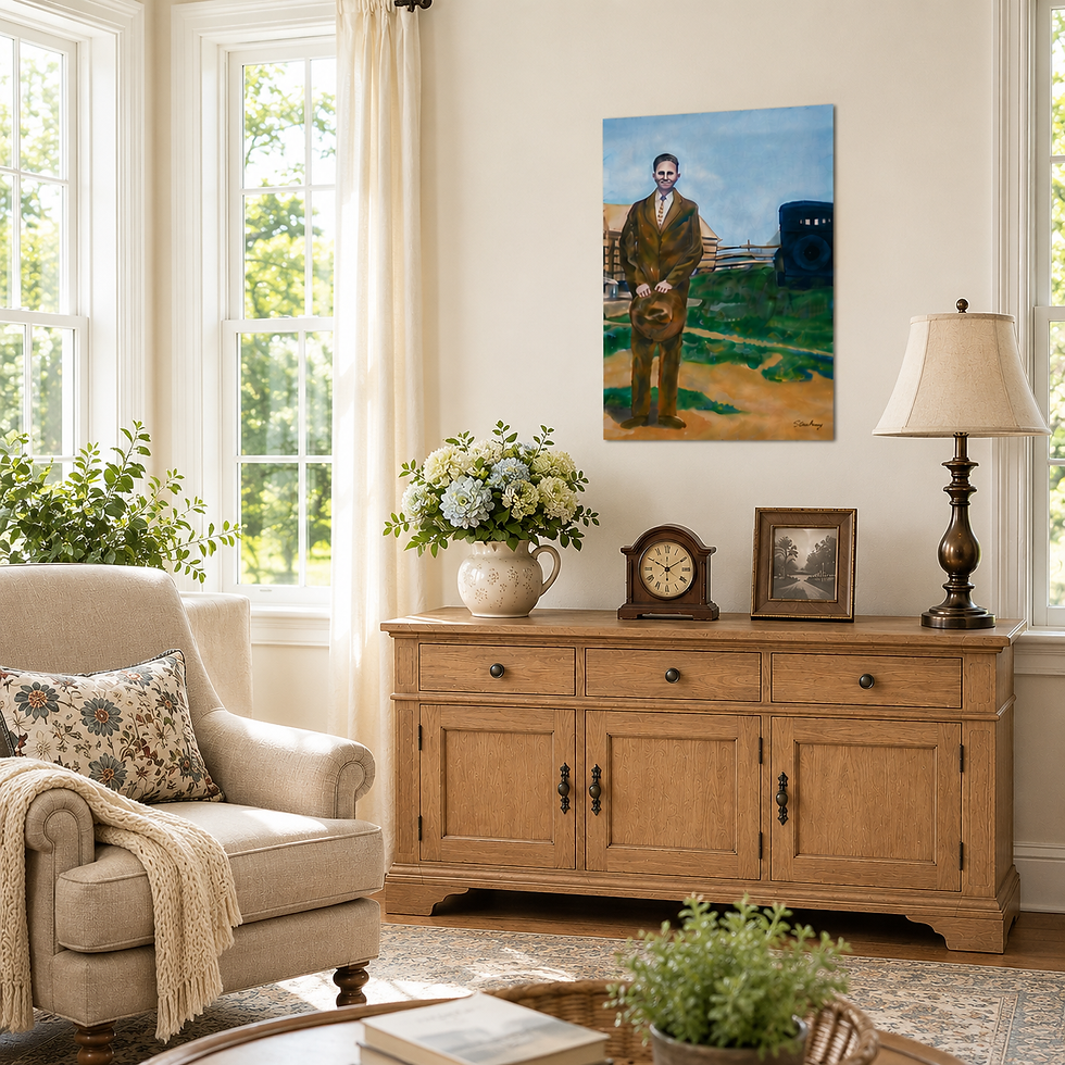 Thumbnail: "Montana Morning Arrival" Oil Painting Rolled Poster