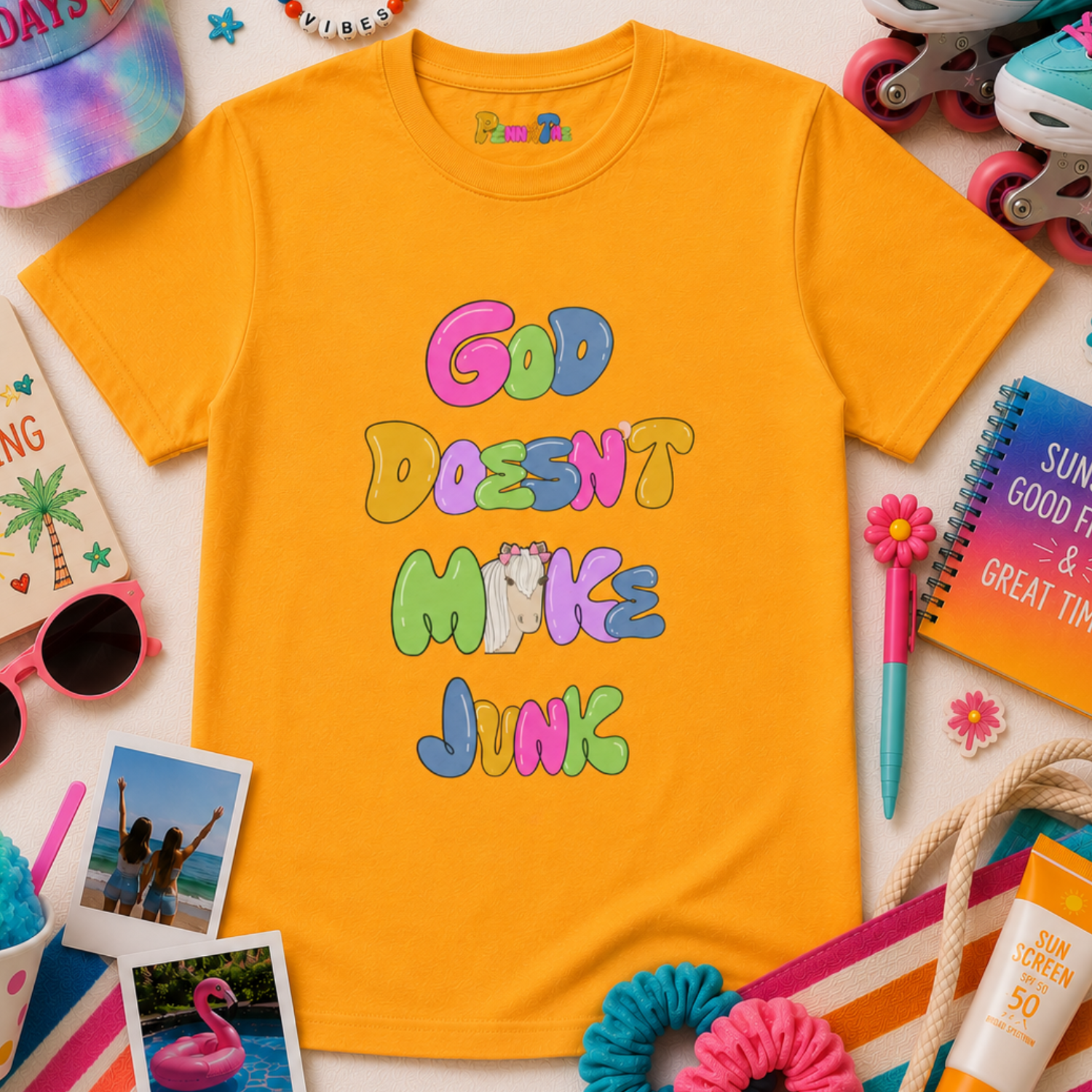 "God Doesn't Make Junk" Girl's T-Shirt