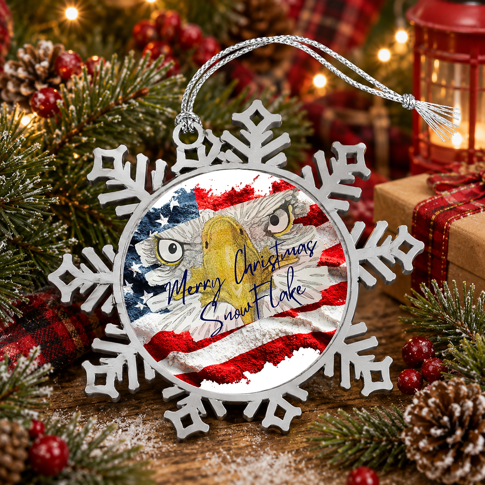 Thumbnail: Pewter "Merry Christmas Snowflake" Christmas Ornament