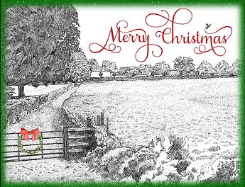 Christmas Card Limerick Field Green