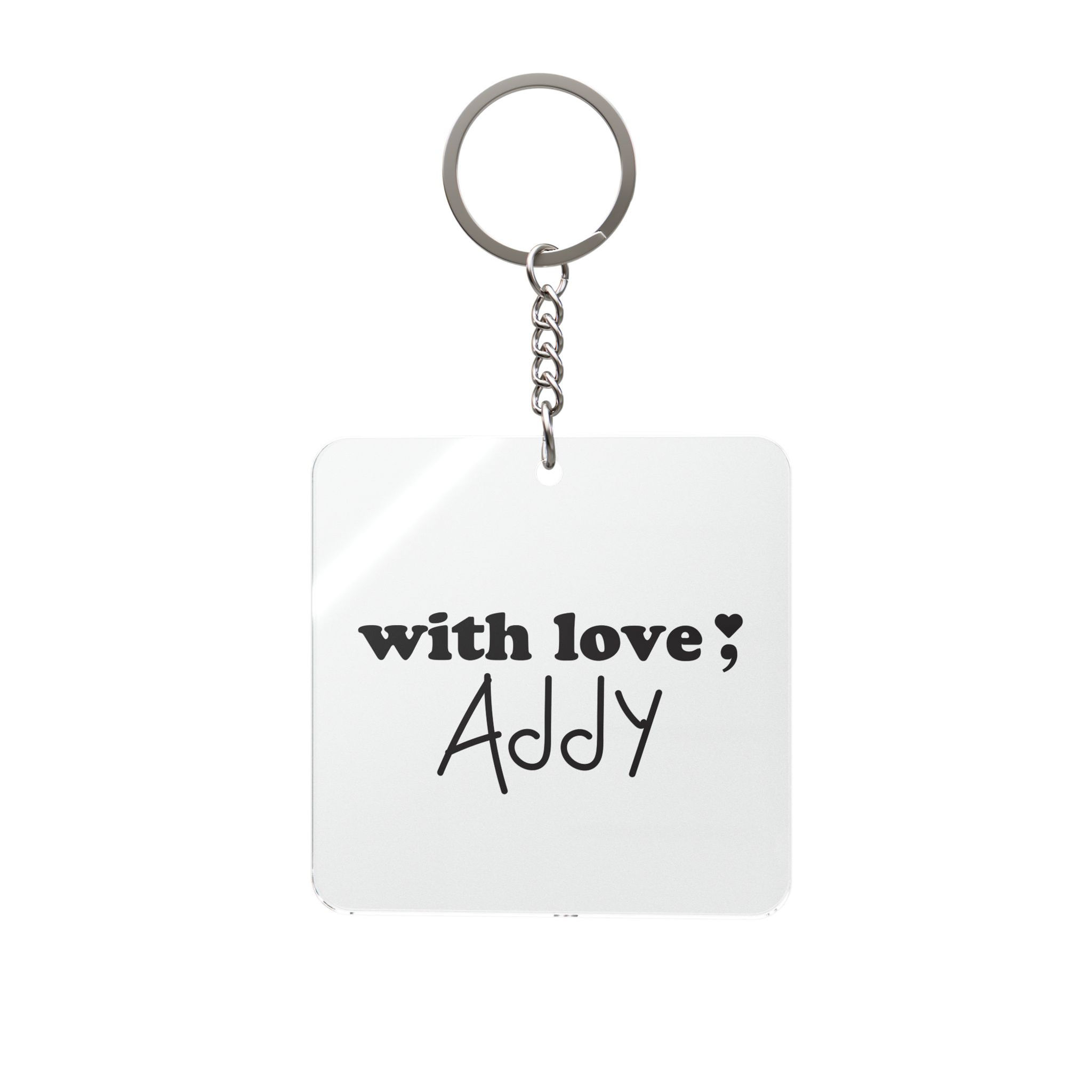with love; Addy Keychain