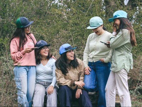 custom trucker hats and snapback hats outside