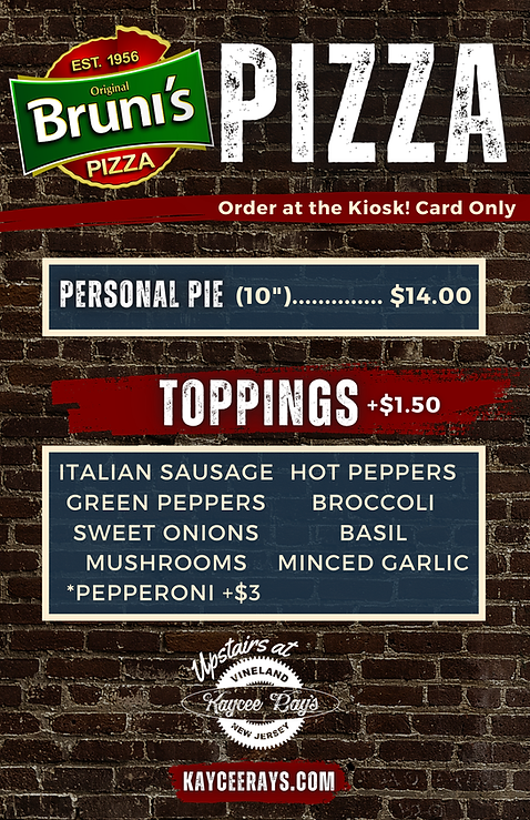 Kaycee Rays Logo Food Menu | Kaycee Ray's