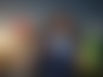 Man in suit holding tablet, smiling before modern house. Rising graph, sold sign, and red X indicate real estate success. Evening setting.