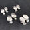 Thumbnail: Wood Chip Chased Earring w/ Pearl