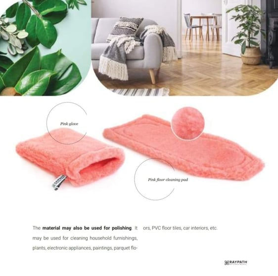 Thumbnail: layout of pink cleaning glove