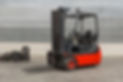 forklift by garage doors