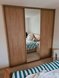 brown sliding door