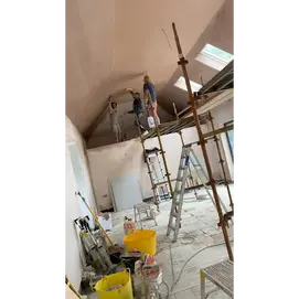 inside scaffolding