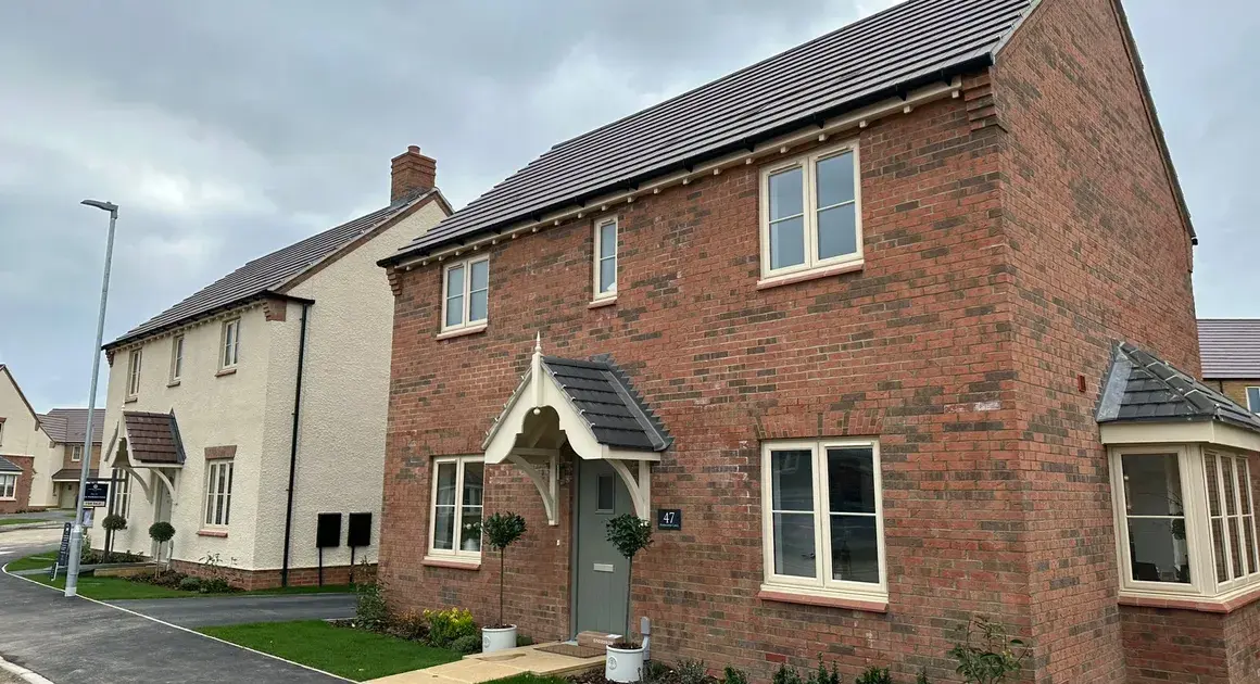 red and black brick house