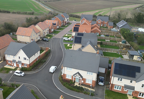 newly built estate houses