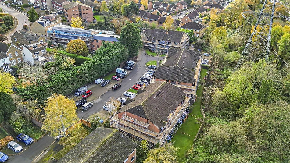 sky view of large building