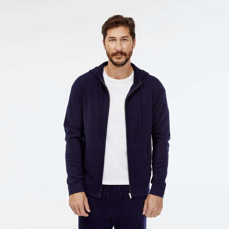 Men's Cashmere Zip-Up Hoodie