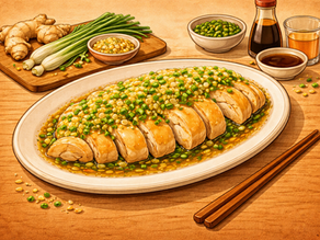 Looking For A Poached Chicken with Ginger Scallion Sauce Recipe?