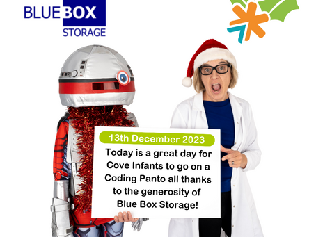Blue Box Storage, Farnborough sponsor a coding adventure!