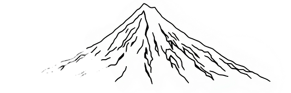 japan mountain thin outline white backgr