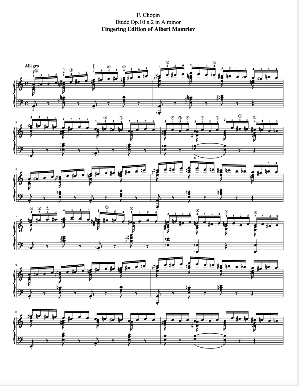 002. F. Chopin. Etude Op.10 n.2