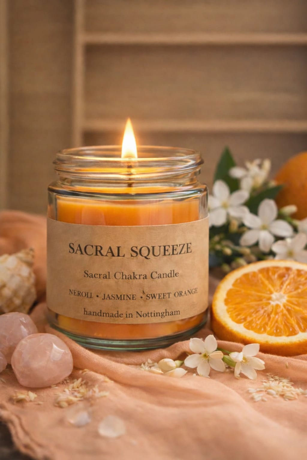 Sacral Squeeze Sacral Chakra Candle | Neroli & Jasmine for Creativity & Pleasure