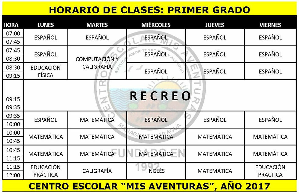 PRIMER GRADO 2017