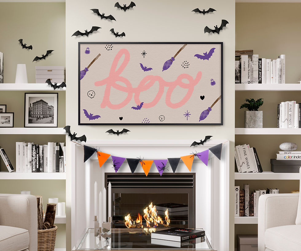 halloween frame tv art spooky home decor