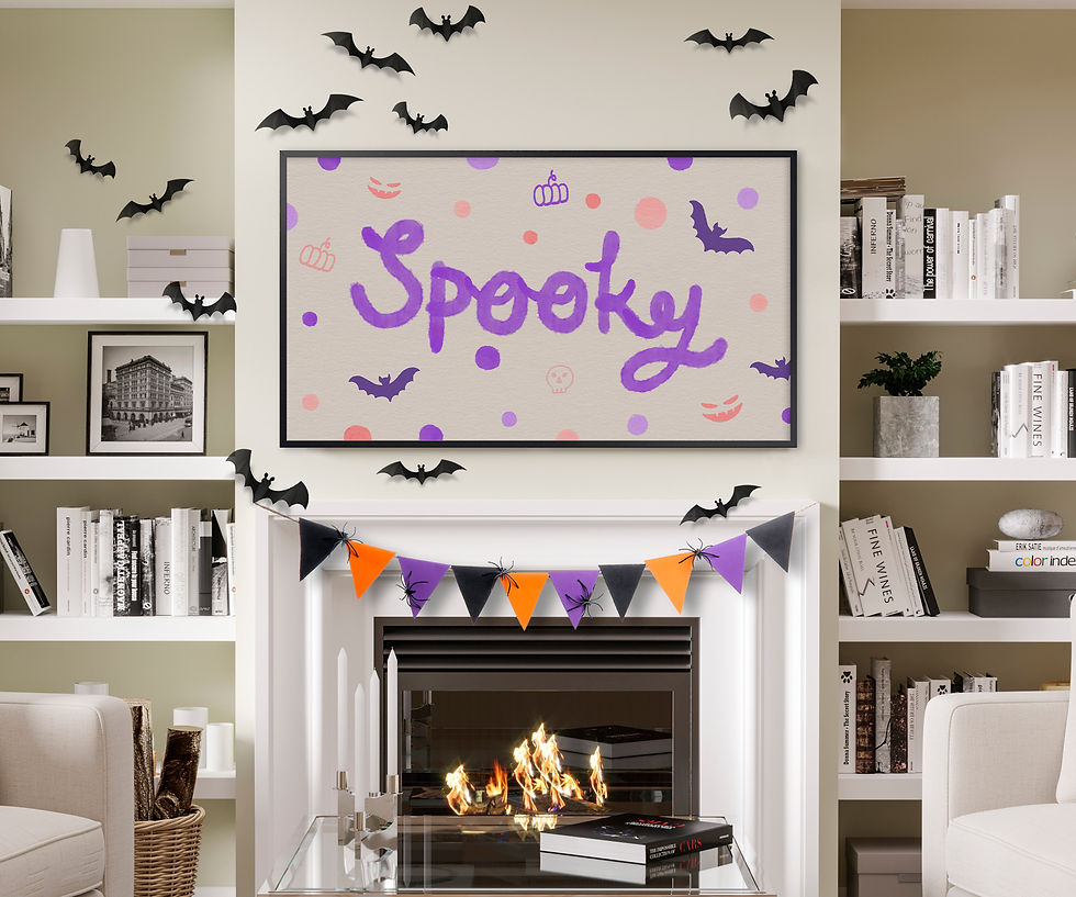 frame tv art halloween spooky home decor