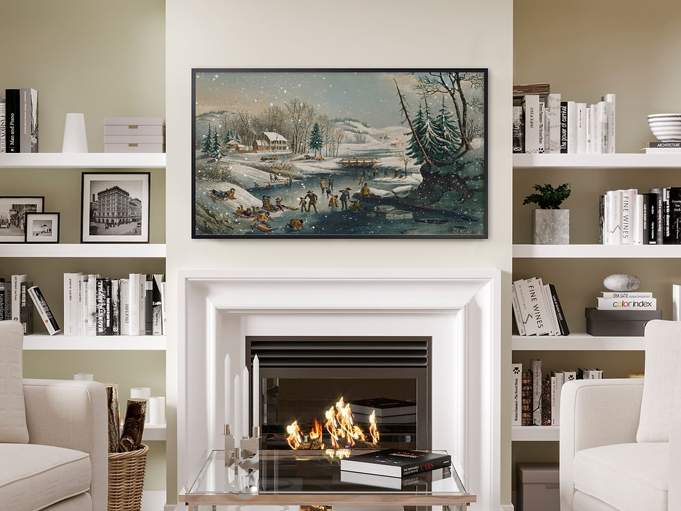 Christmas frame TV art digital download