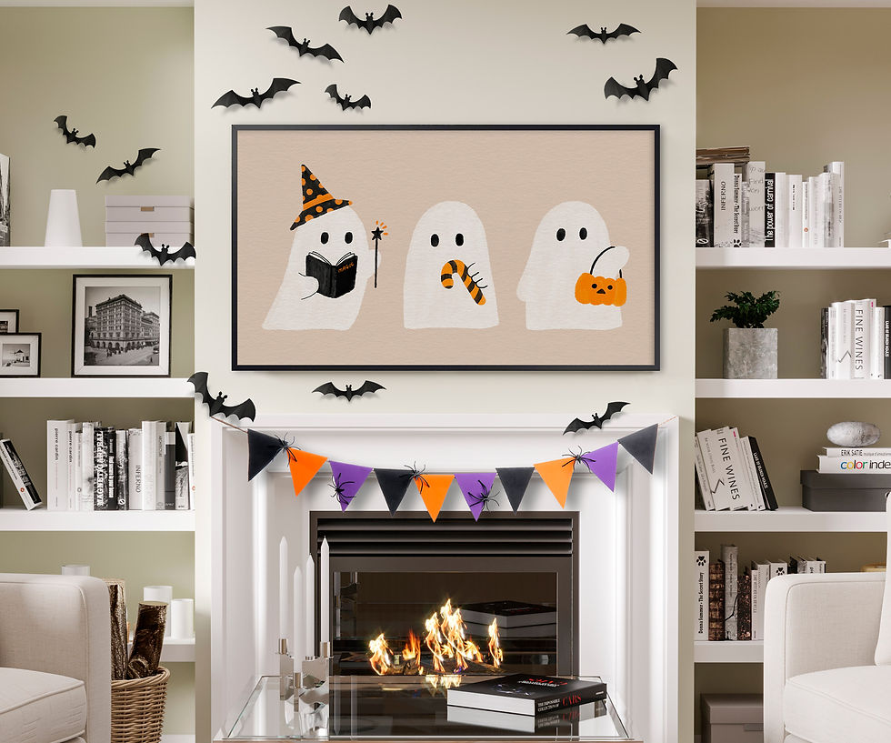 frame tv art ghost halloween decor