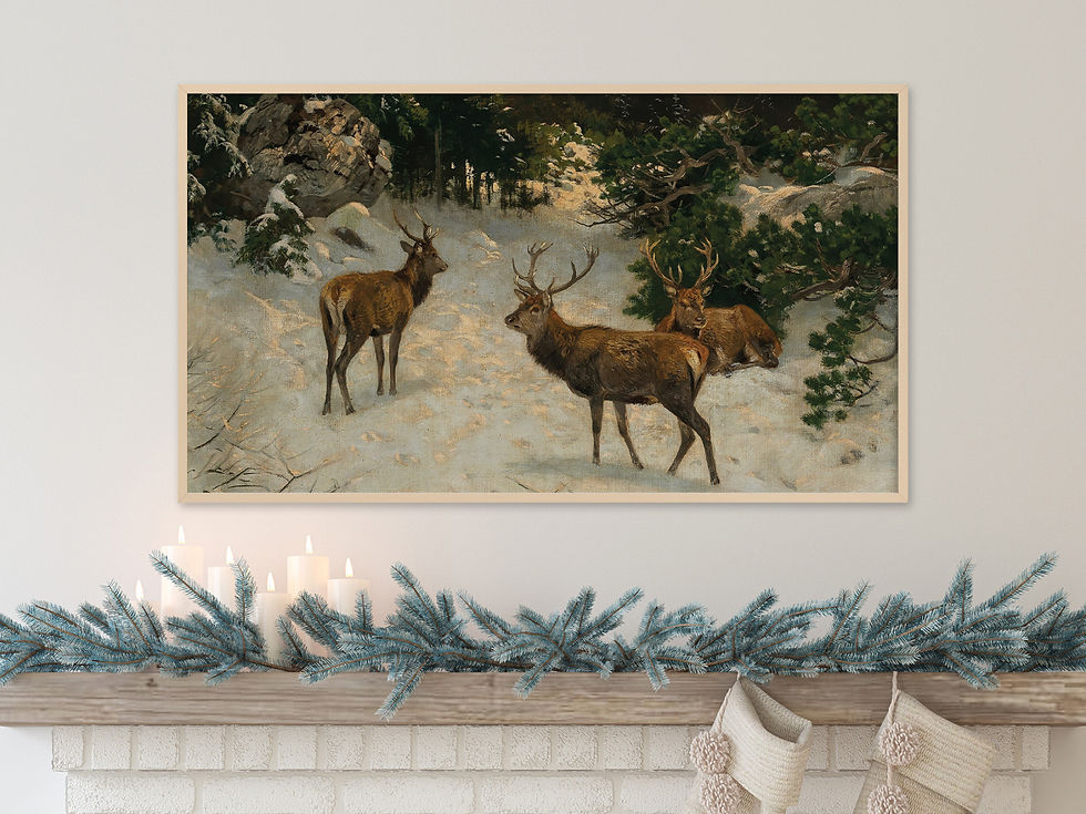 Christmas frame tv art winter landscape download