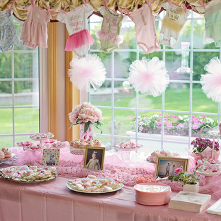 girl baby shower table decor