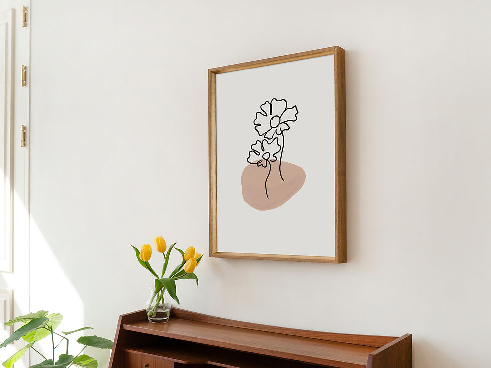 Thumbnail: Printable Modern Flower Wall Art Set #11
