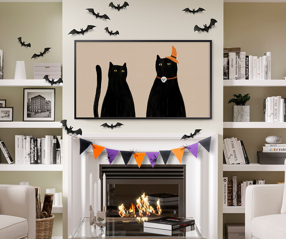 frame tv art halloween spooky home decor