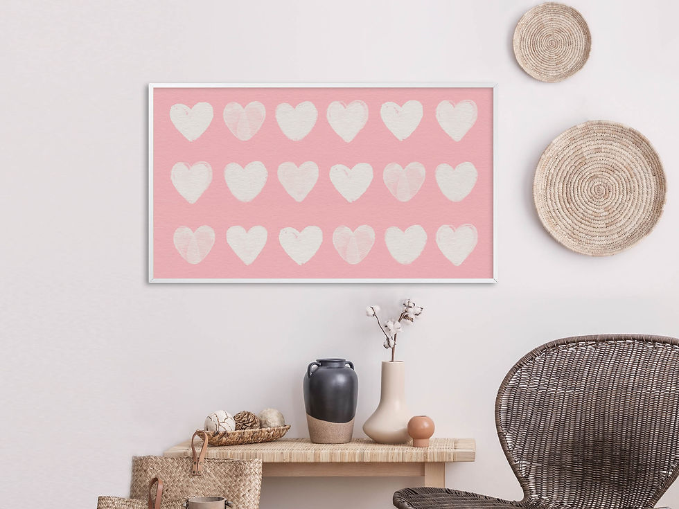Valentine's day living room decor